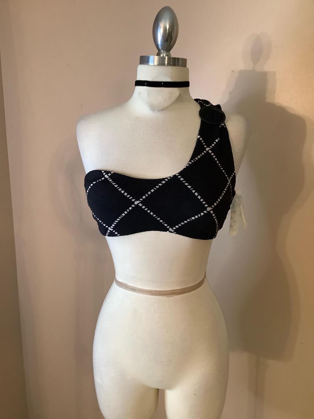 New Free People X Devon Windsor Melissa Asymmetrical Bikini Swim Top Small 4/6.